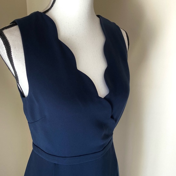 NWT J. Crew Scallop Faux Wrap Crepe Sheath Dress Size 8 - Picture 9 of 11